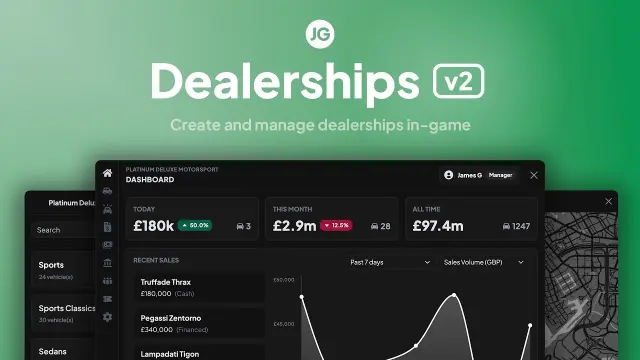 JG Dealerships v2: FiveM Vehicle Sales